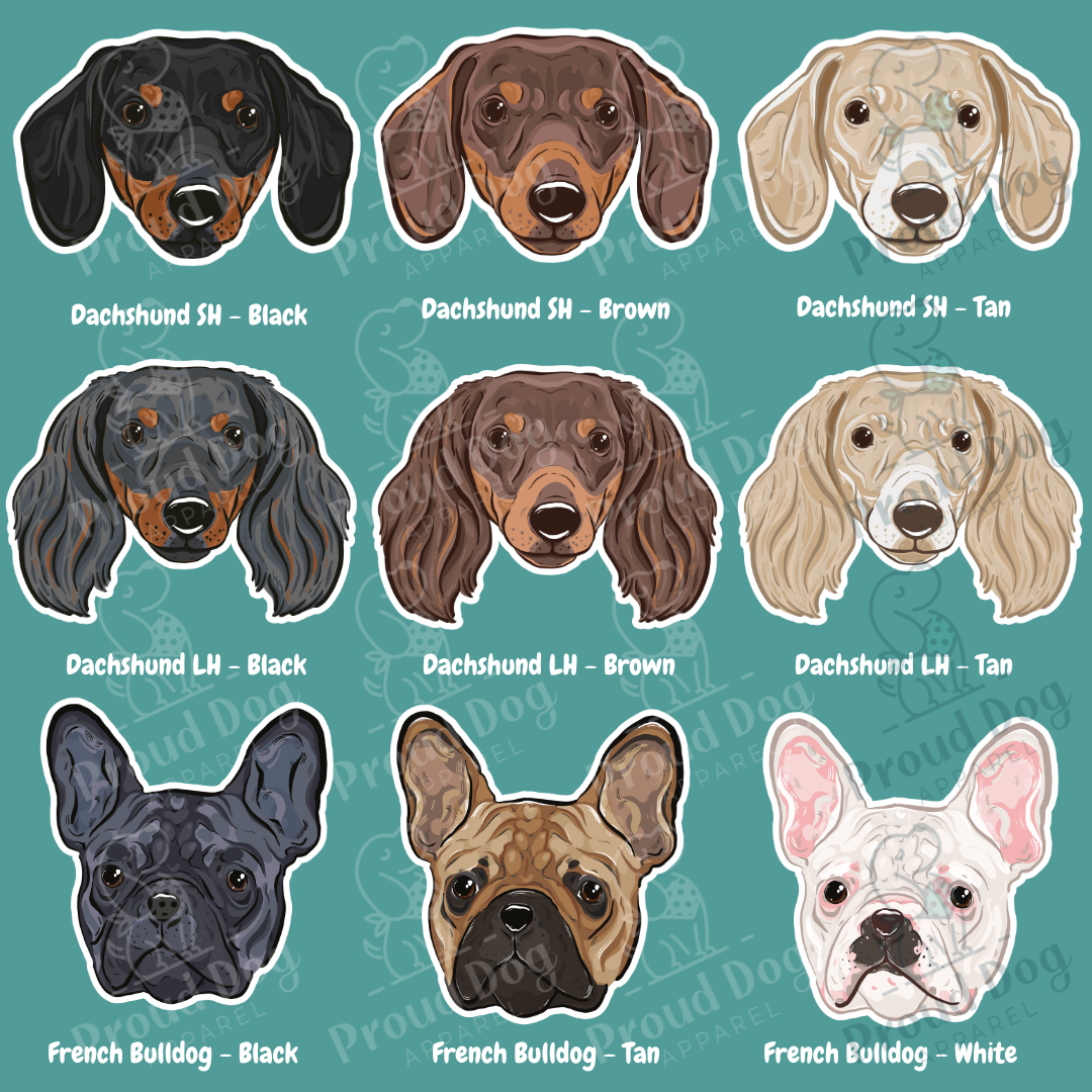 Dog Breed Stickers (A-H)