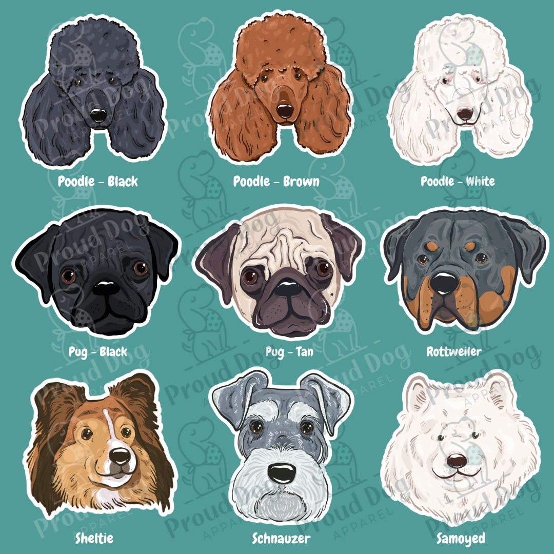 Dog Breed Stickers (I-Z)