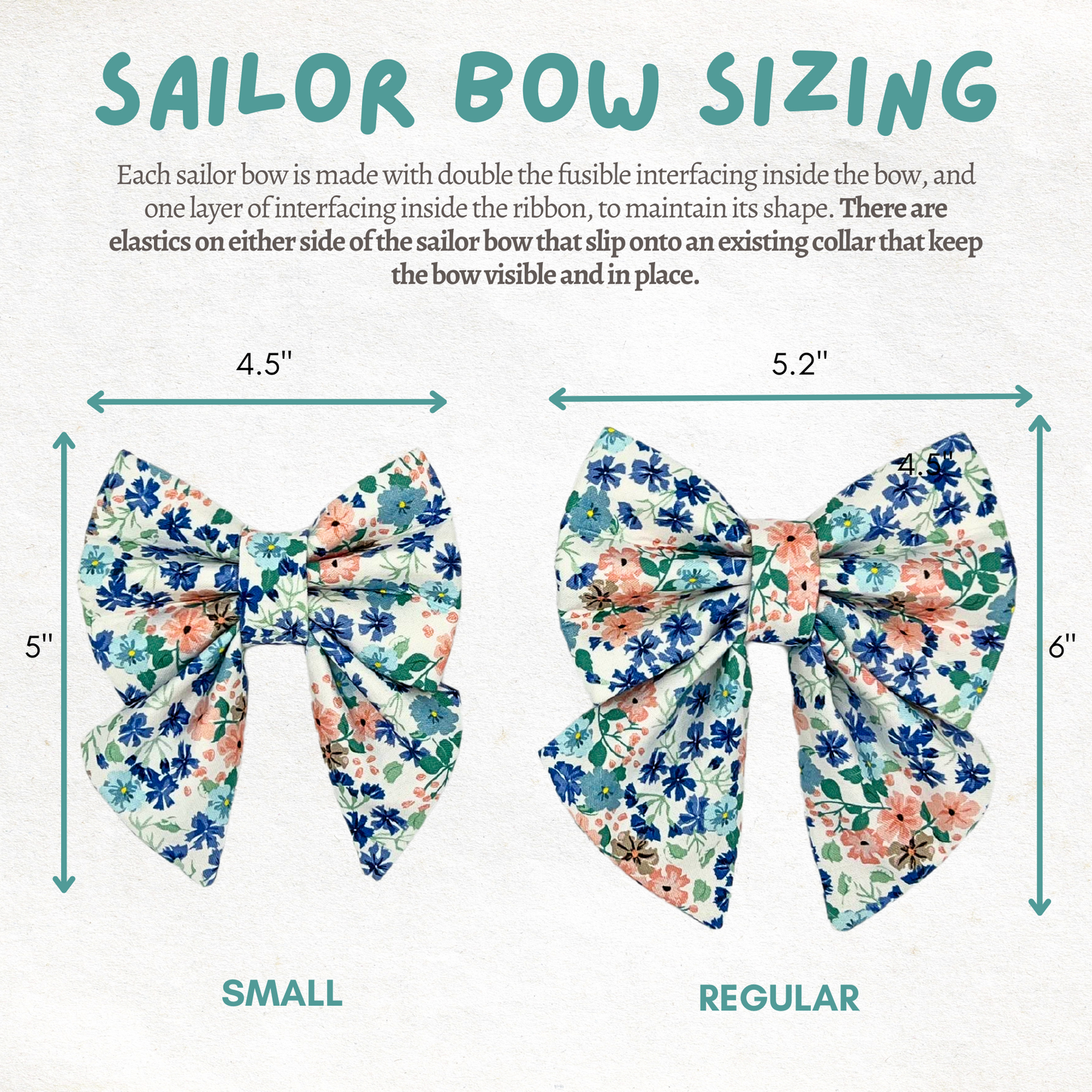 Floral Pup - Sailor Bow