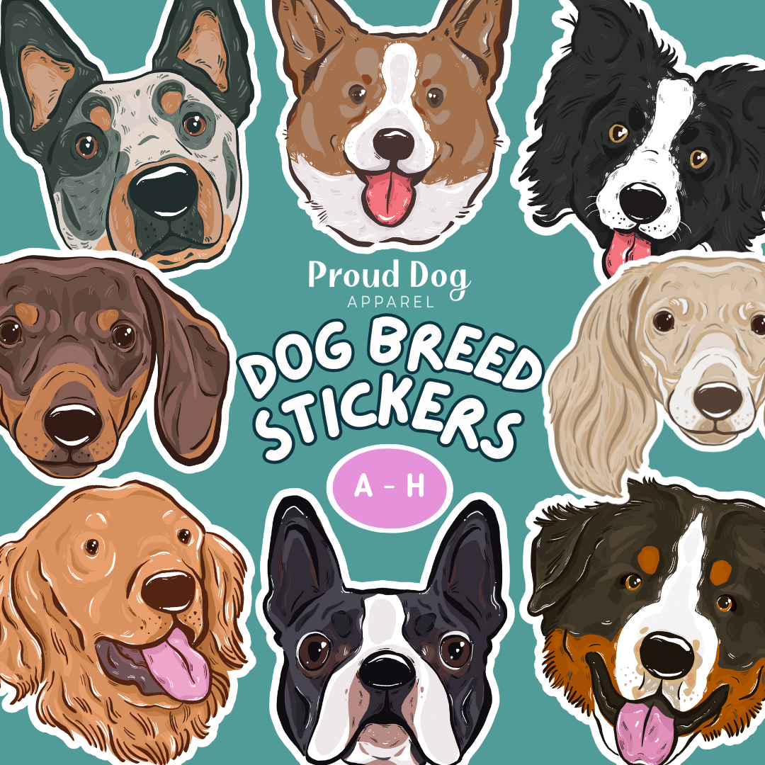 Dog Breed Stickers (A-H)