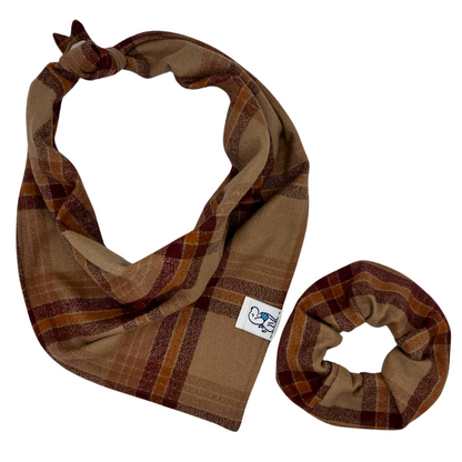Caramel Latte - Flannel Bandana🍂