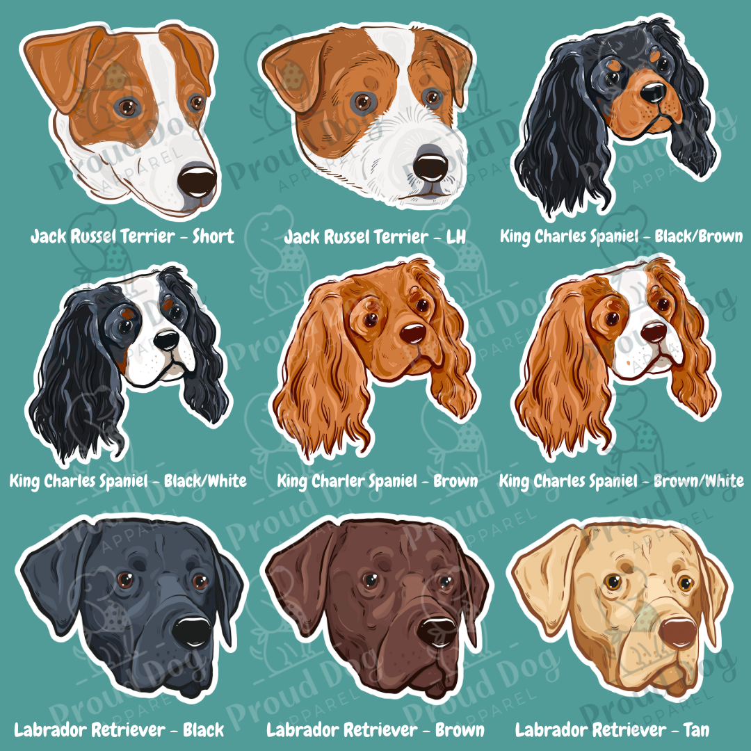 Dog Breed Stickers (I-Z)