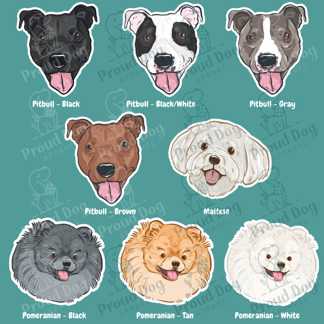 Dog Breed Stickers (I-Z)