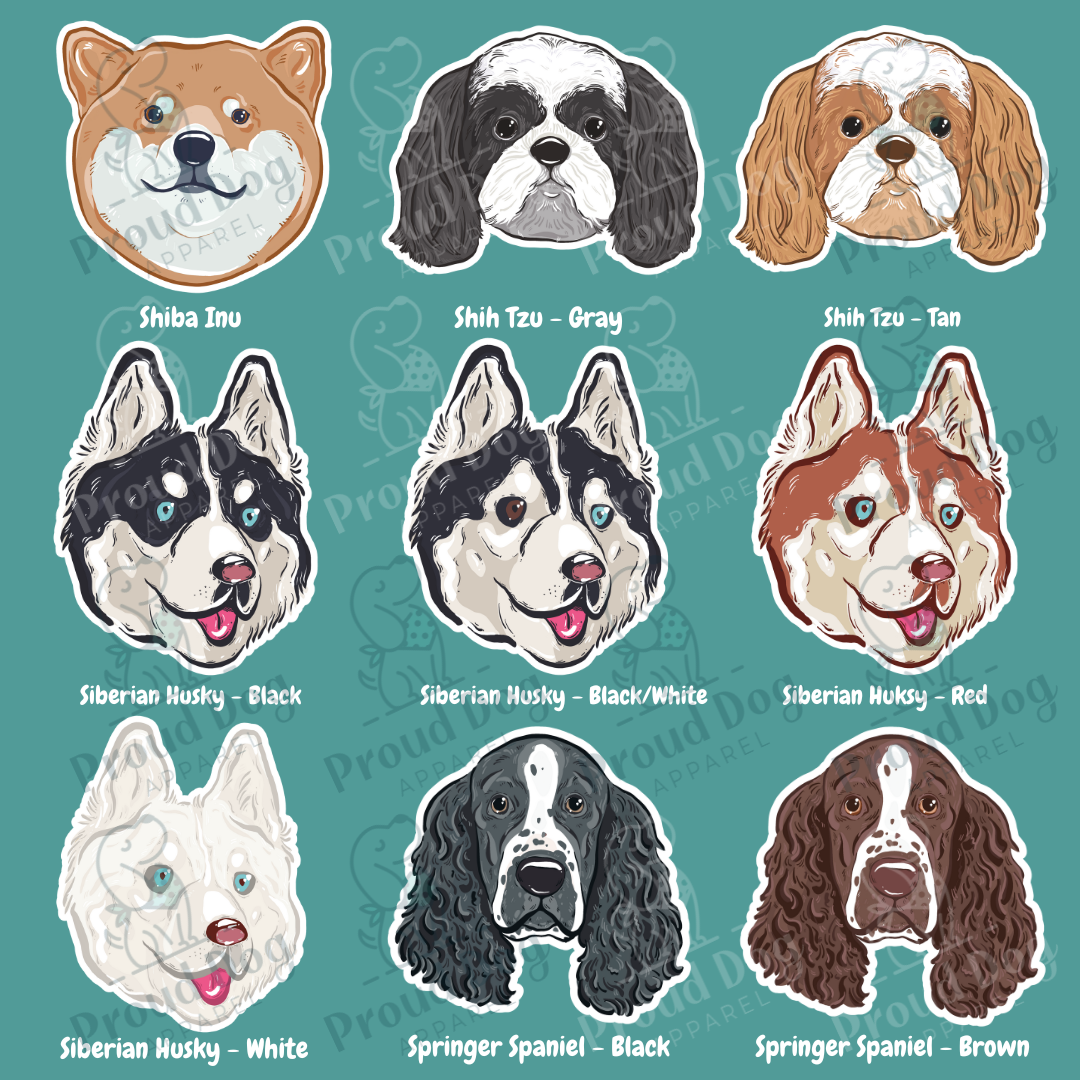 Dog Breed Stickers (I-Z)