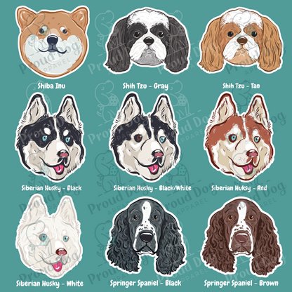 Dog Breed Stickers (I-Z)