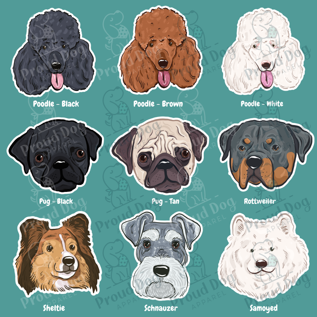 Dog Breed Stickers (I-Z)