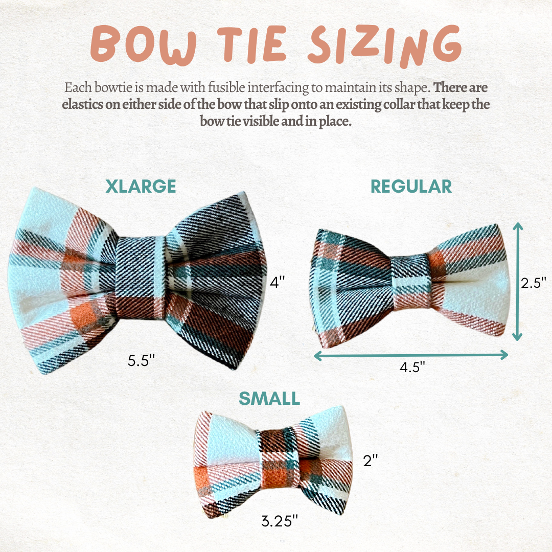 Midnight - Flannel Bow Tie🍂