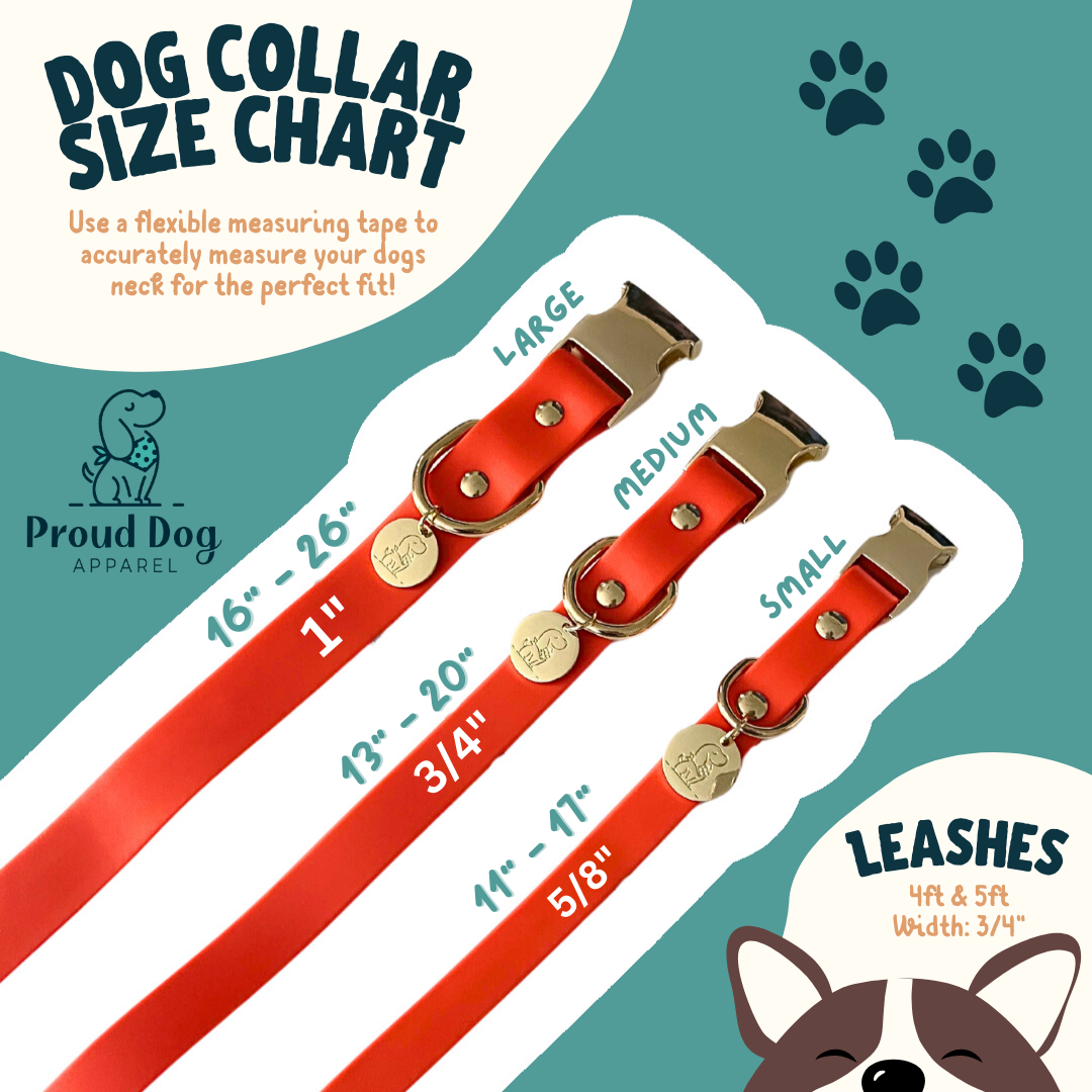 Pink Waterproof Dog Collar & Leash (Gold Hardware)